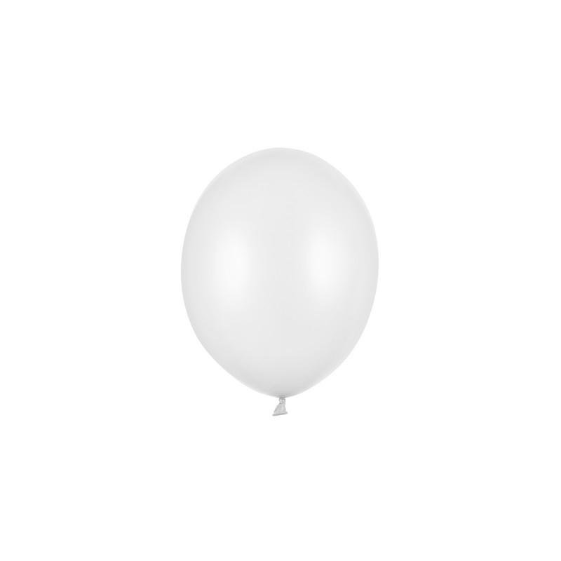Små Balloner Metallic Pure White - 10 stk (12 cm) | Hvidt tema Latexballoner - Temashop