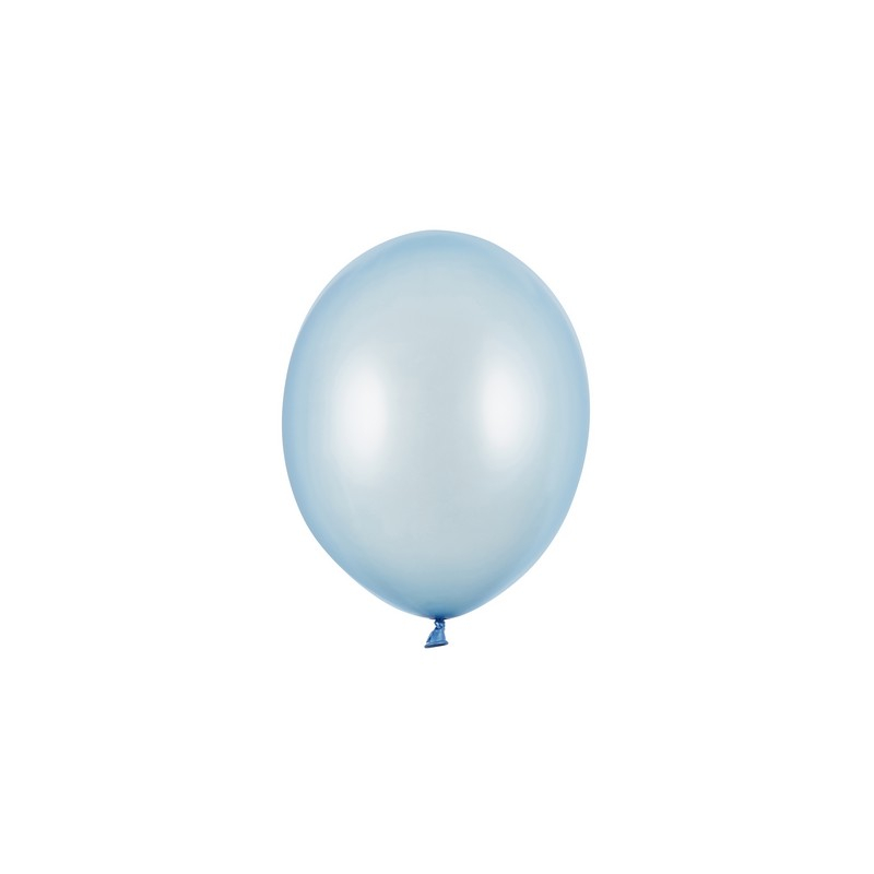 Små Balloner Metallic Baby Blue - 100 stk (12 cm) | Blåt tema Latexballoner - Temashop