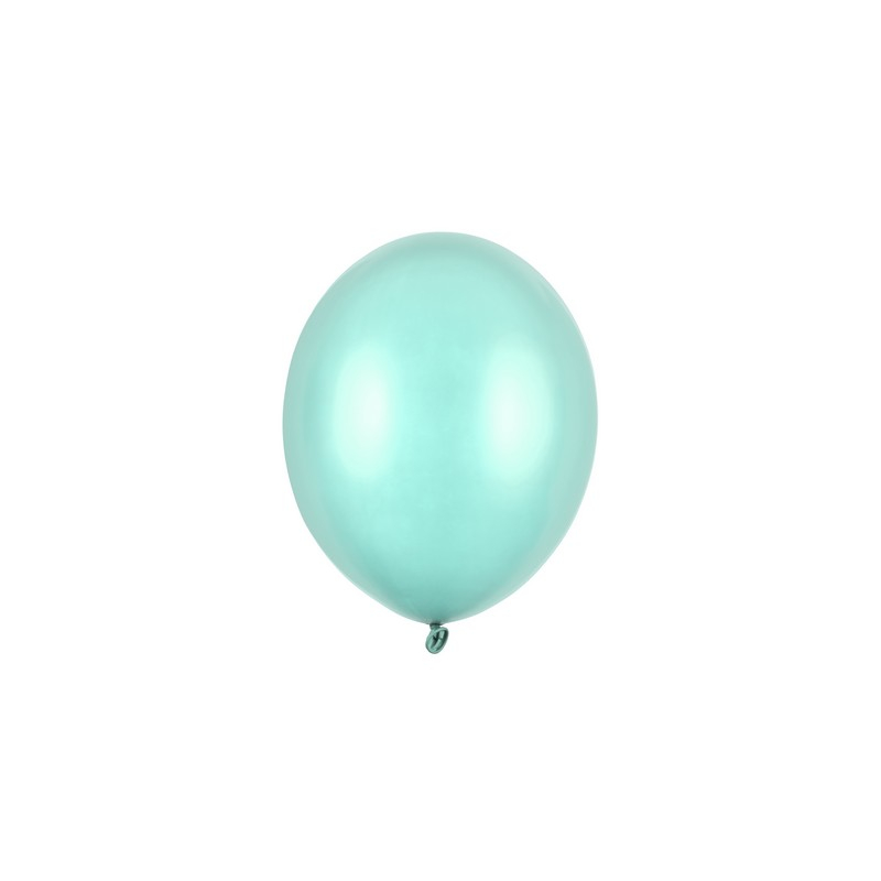 Små Balloner Metallic Mint Green - 100 stk (12 cm) | Mint Tema Latexballoner - Temashop