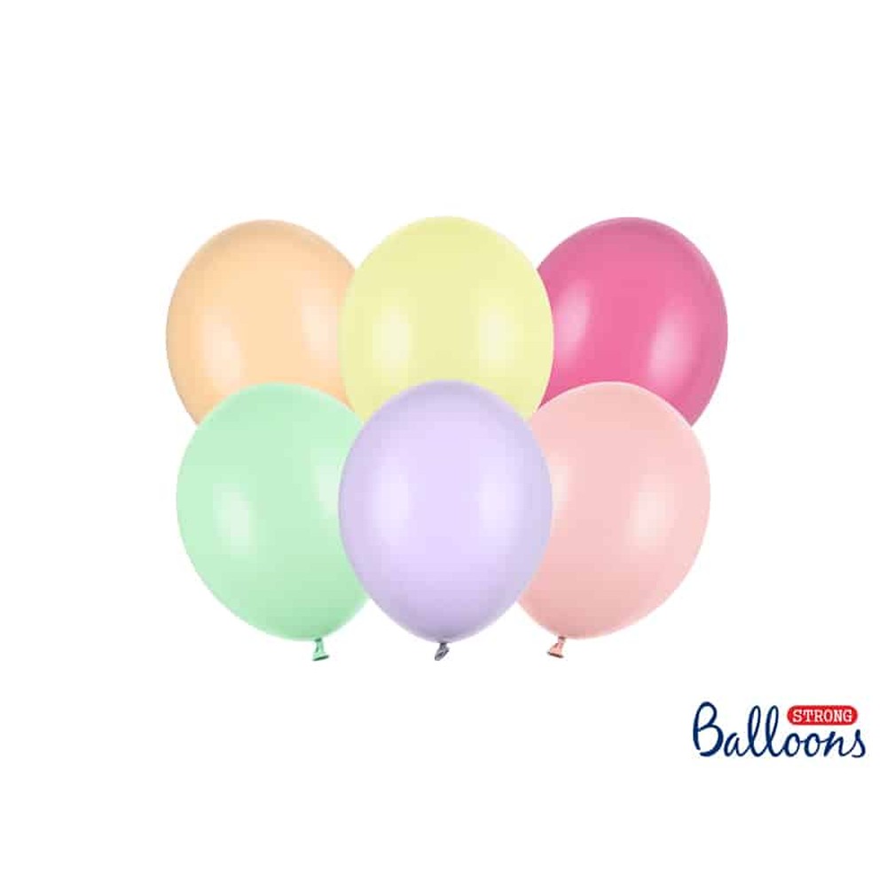 Pastel Mix Små Balloner - 100 stk (12 cm) | Pastel Latexballoner - Temashop