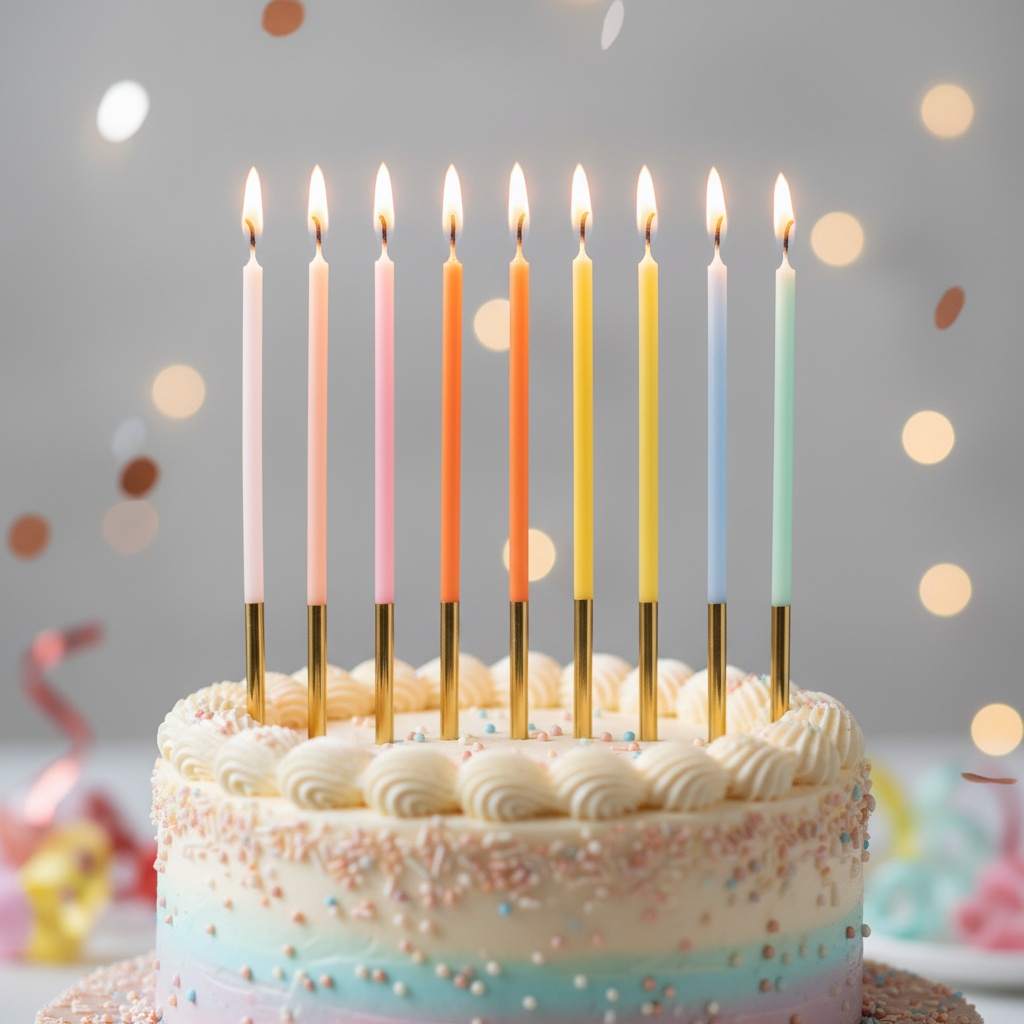 Tynde Kagelys Multifarvede