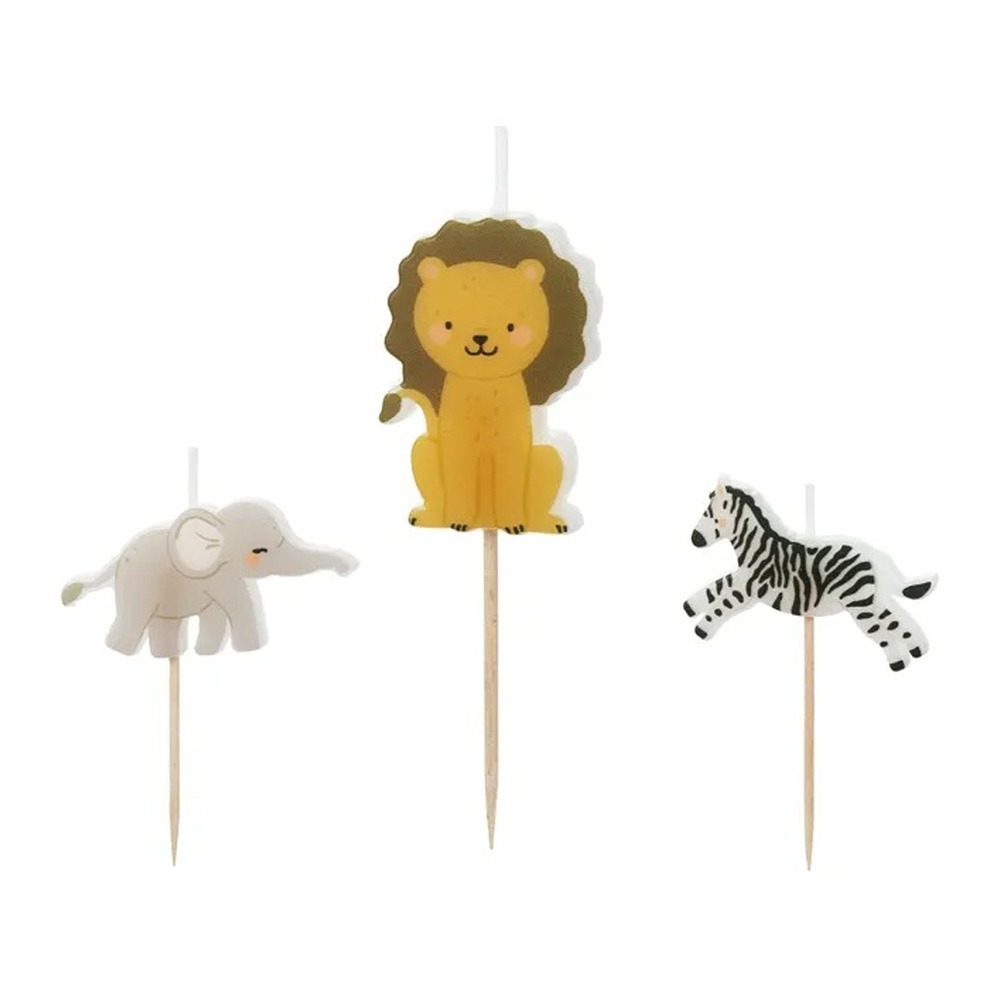 Safari Kagelys - 3 stk (3-4,2 cm) | Safari Kagelys - Temashop