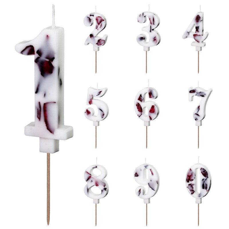 Blomster Tal Kagelys - 1 stk (8 cm) | Blomst Kagelys - Temashop