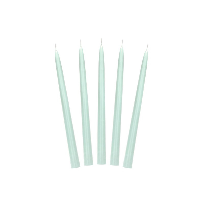 Kertelys Mat Sage - 10 stk (24 cm) | Mint Tema Lys / lysestager - Temashop
