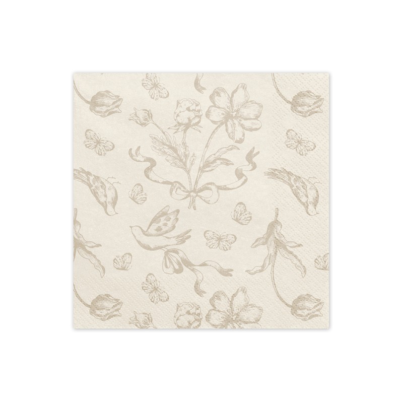 Blomster Servietter Beige