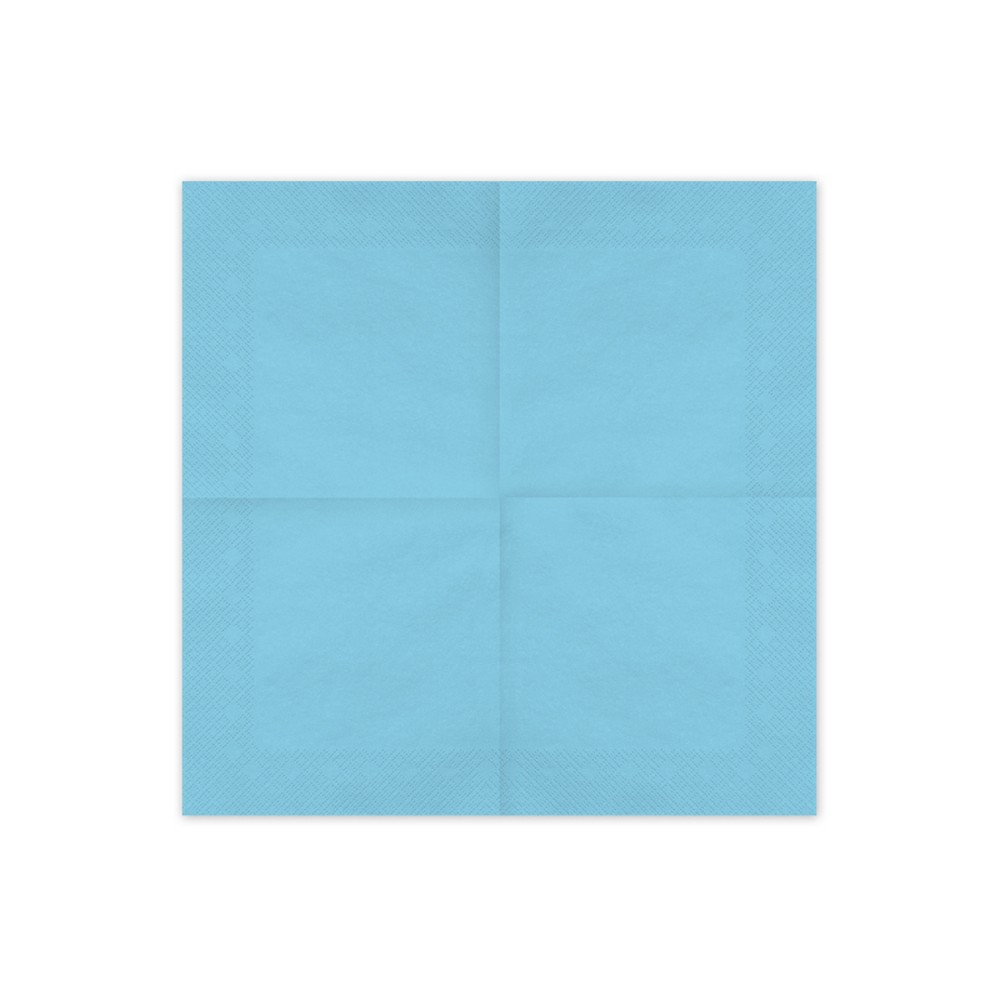 Servietter Lyseblå - 20 stk (33 x 33 cm) | Lyseblåt Tema Servietter - Temashop