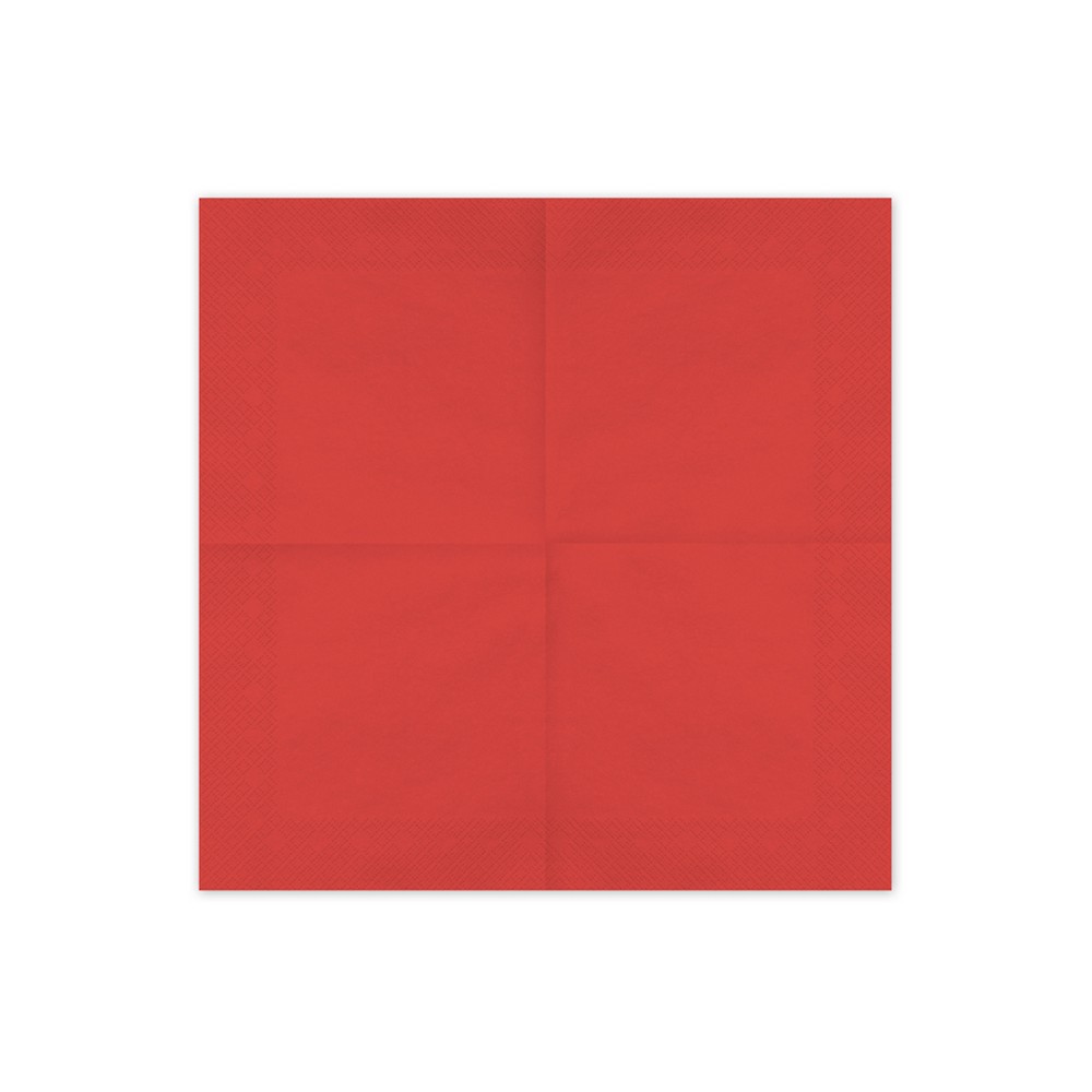 Servietter Mørkerød - 20 stk (33 x 33 cm) | Rødt tema Servietter - Temashop