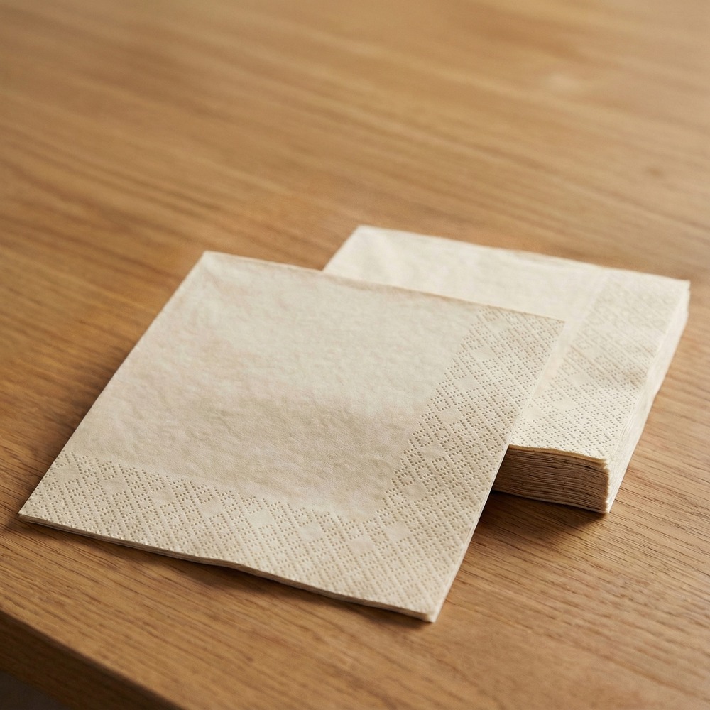 Servietter Beige - 20 stk (33 x 33 cm) - Temashop