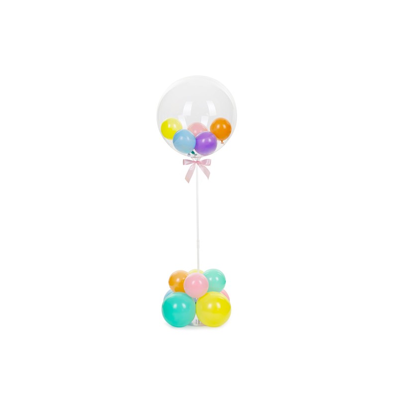 Kugle Ballonstand Transparent - 1 stk (72 x 17,2 cm) - Temashop