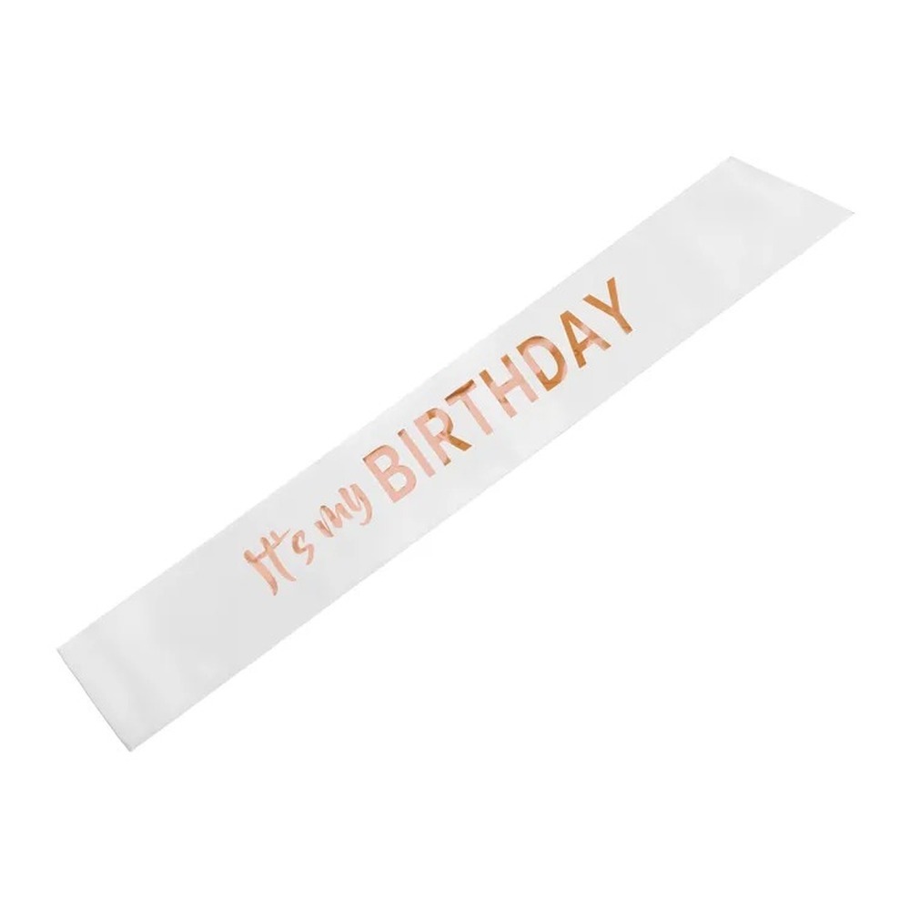 It's My Birthday Skråbånd (79 x 9,4 cm) | Fødselsdag Skråbånd - Beklædning - Temashop