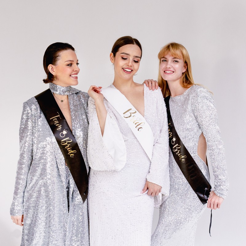 Bride & Team Bride Skråbånd | Bachelorette Skråbånd - Festtilbehør - Temashop