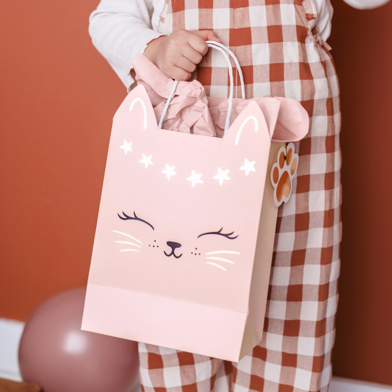 Kat Gavepose - 1 stk (18 x 10,5 x 27,5 cm) | Kat Poser / Goodiebags - Temashop
