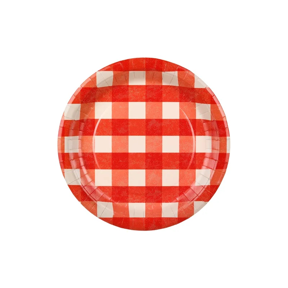 Ternede Picnic Paptallerkener - 6 stk (27 cm) | Picnic Tallerkner - Temashop