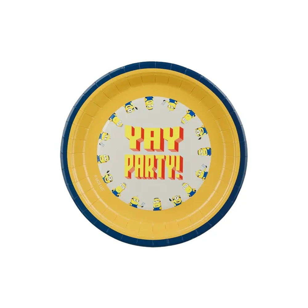 Minions Party Paptallerkener - 6 stk (23 cm) | Minions Tallerkner - Temashop