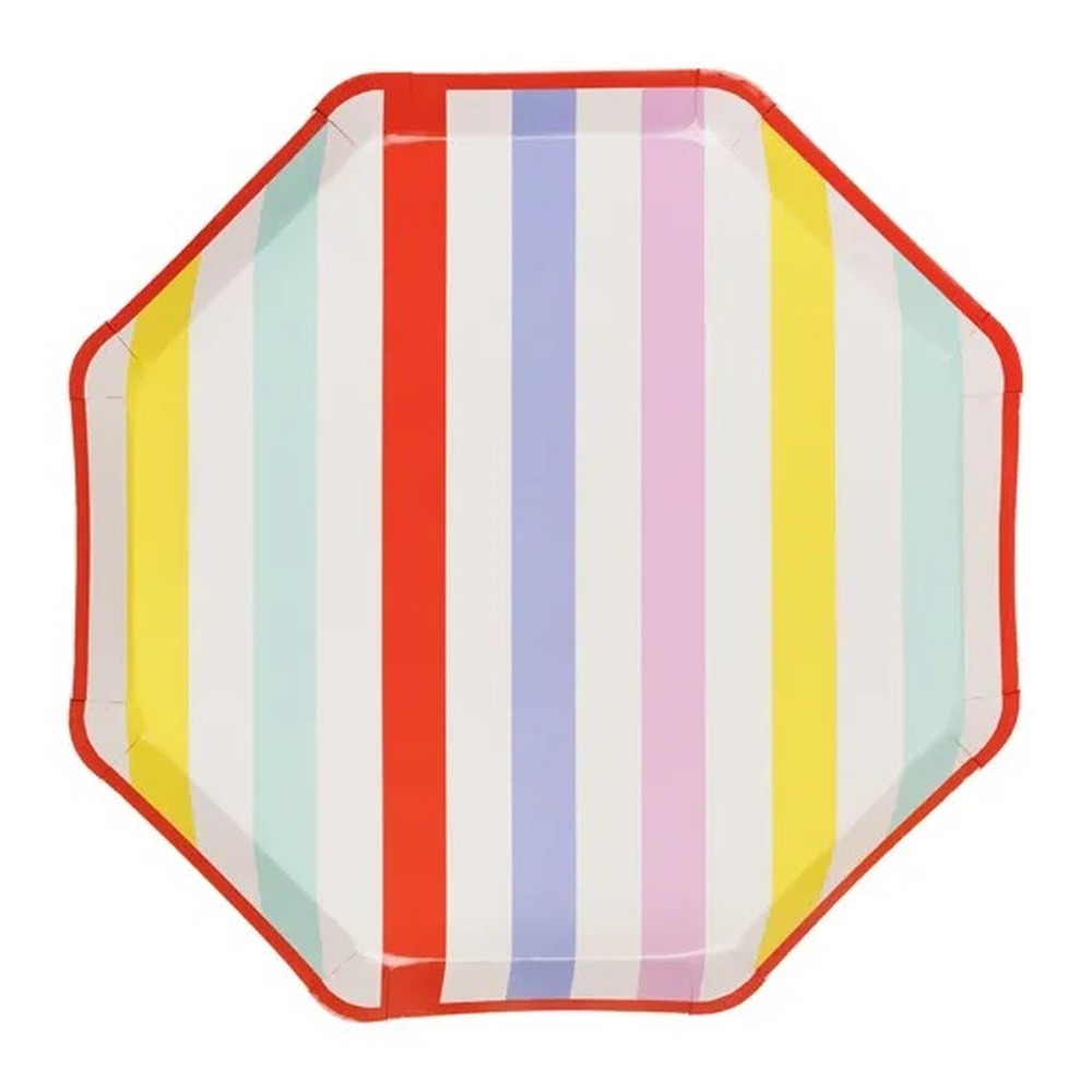 Pastel Mix Paptallerkener - 6 stk (24,5 x 24,5 cm) | Pastel Tallerkner - Temashop