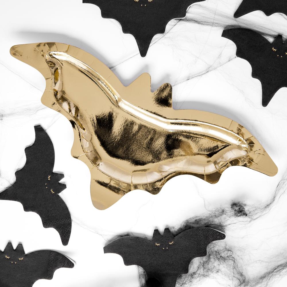 Flagermus Paptallerkener Guld