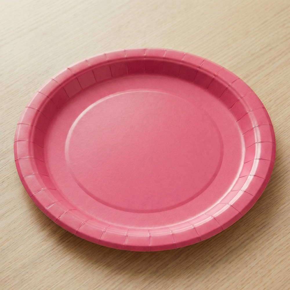 Paptallerkener Pink - 6 stk (23 cm) | Pink tema Tallerkner - Temashop