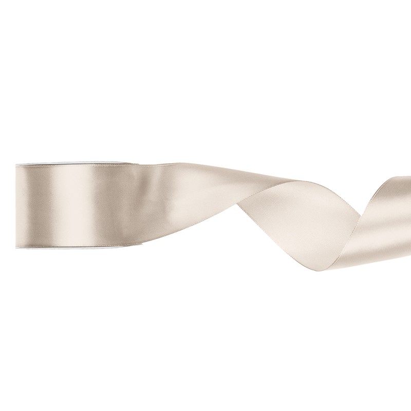 Satinbånd Off-hvid - 1 stk (38 mm x 25 m) - Temashop