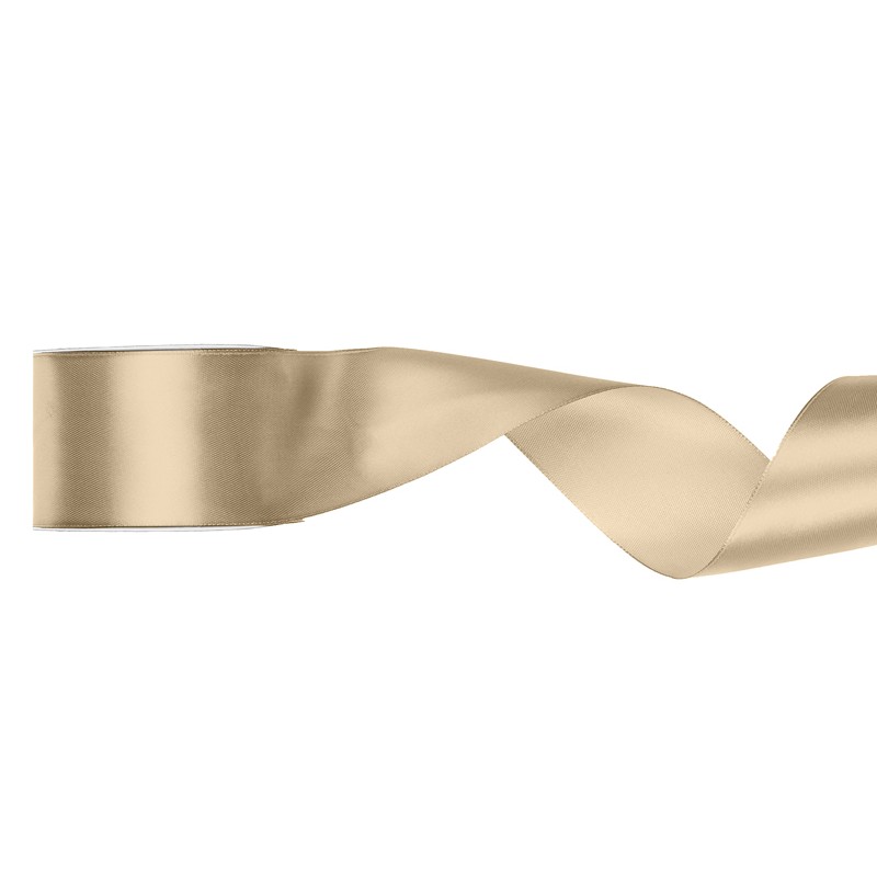 Satinbånd Cold Gold - 1 stk (3 mm x 50 m) | Guld tema Bånd - Temashop