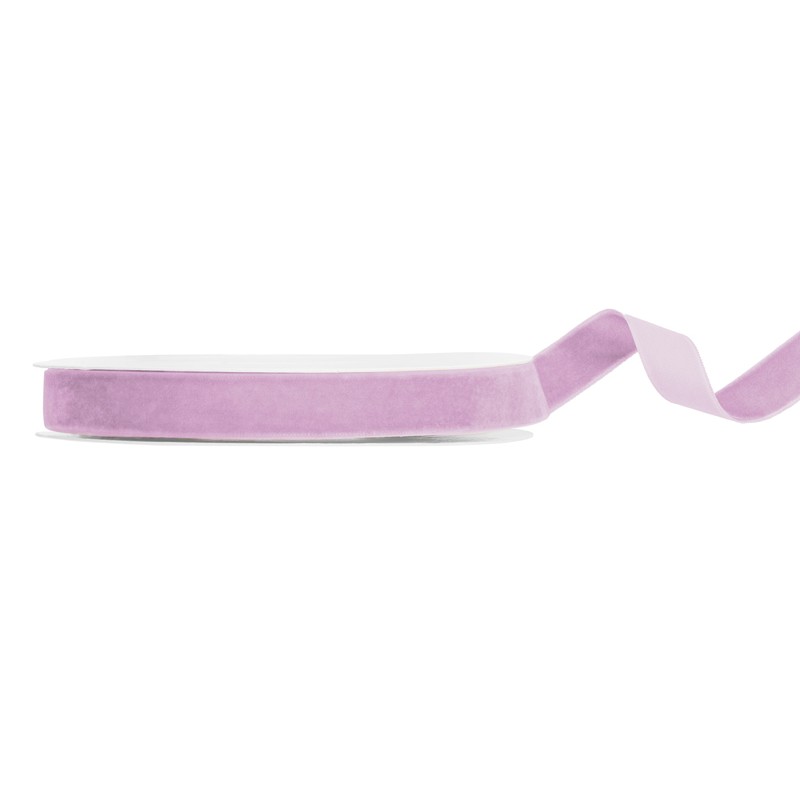 Velourbånd Lavendel - 1 stk (15 mm x 10 m) | Lilla tema Bånd - Temashop