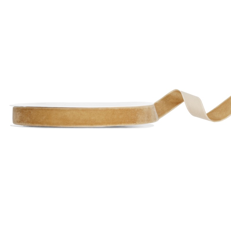Velourbånd Cold Gold - 1 stk (15 mm x 10 m) | Guld tema Bånd - Temashop