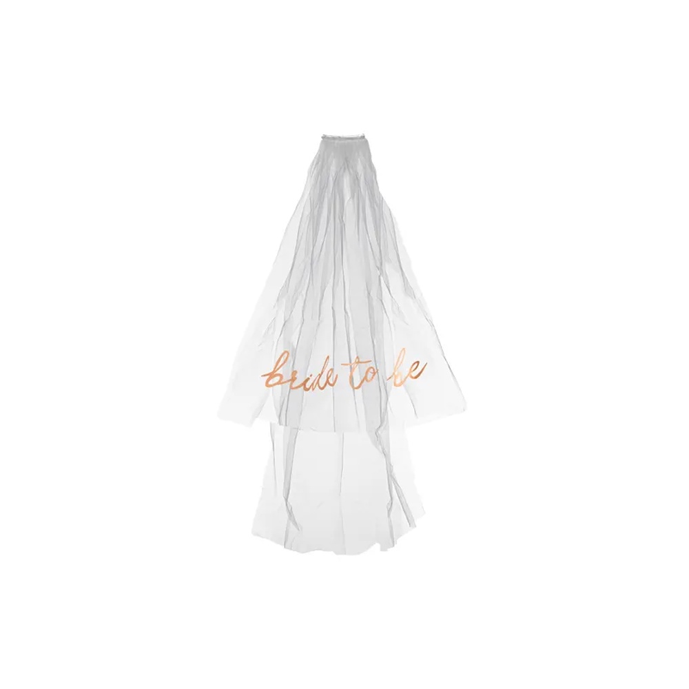 Bride To Be Slør Hvid (63 cm) | Bachelorette Hårbøjle / Pandebånd / Hårbånd - Hovedtilbehør - Temashop
