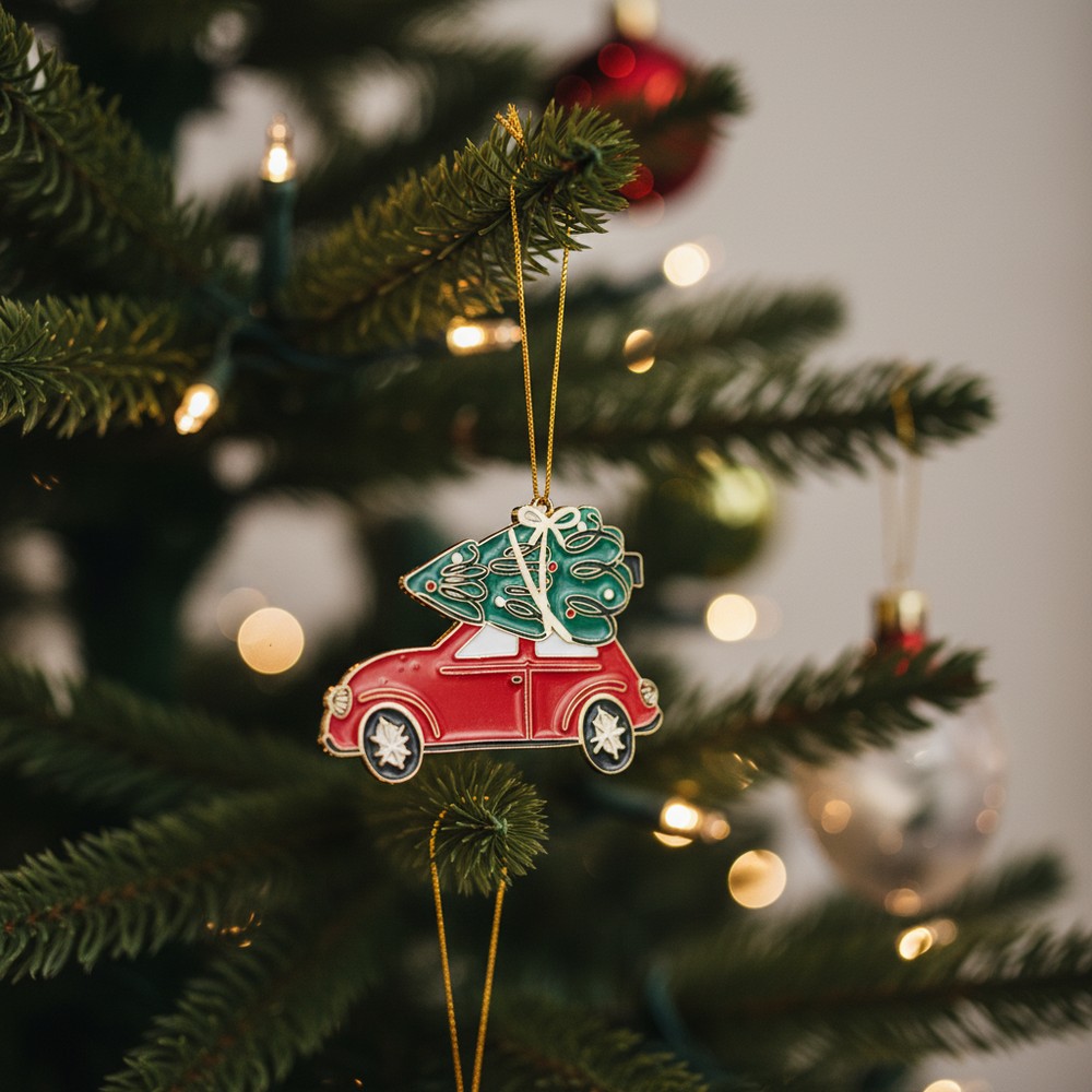 Juletræ På Bil Juleophæng