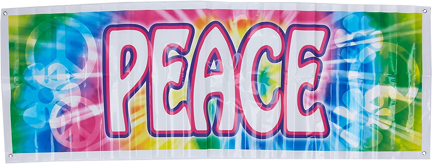 Peace Banner - 1 stk | 60'erne Hippie Bannere - Temashop