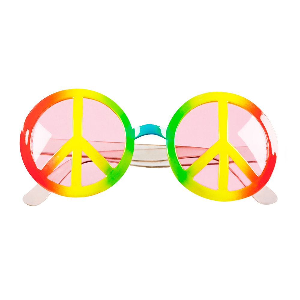 Peace Briller Regnbue | 60'erne Hippie Briller - Hovedtilbehør - Temashop