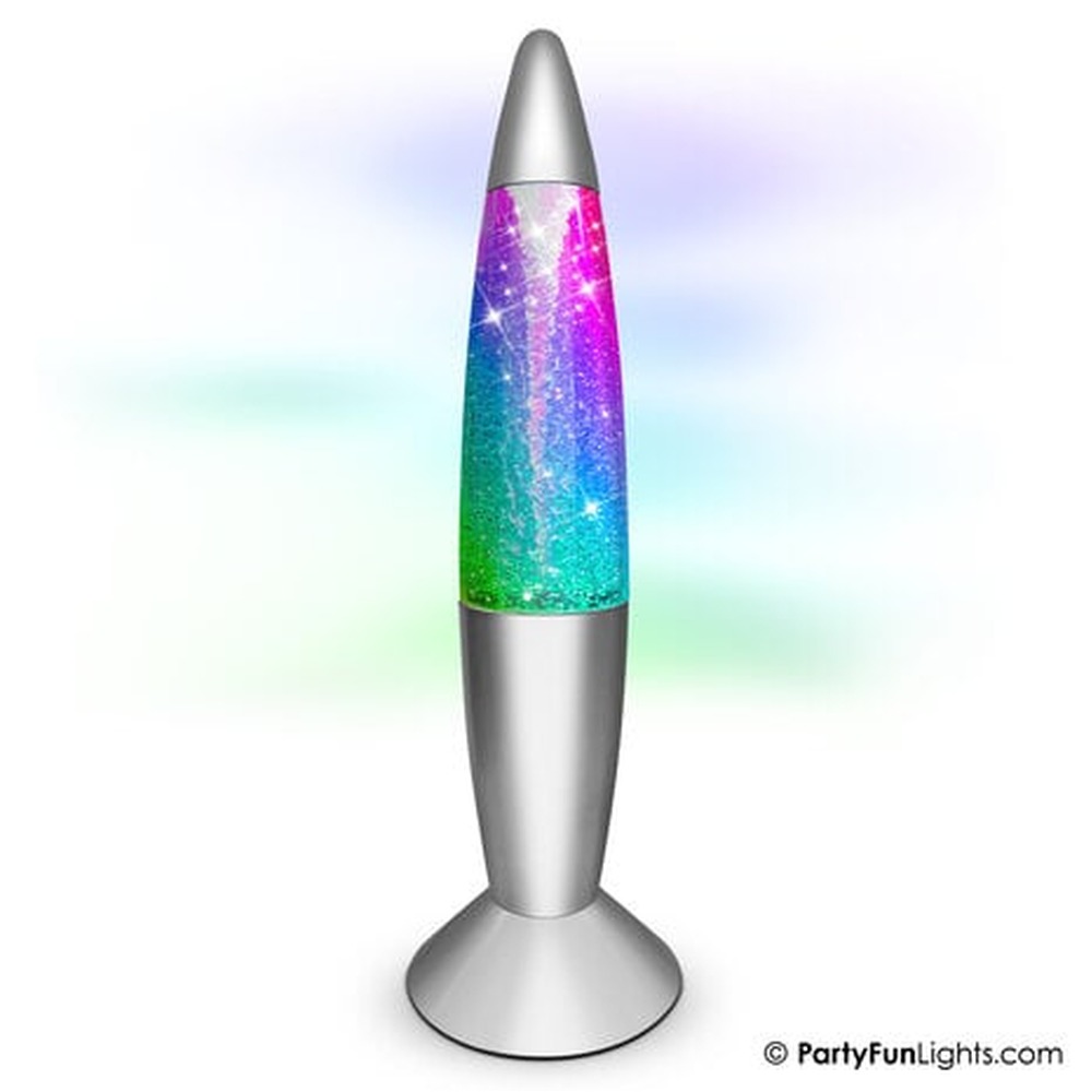 Farveskiftende Glitter Lampe | UV / Neon Lamper - Temashop