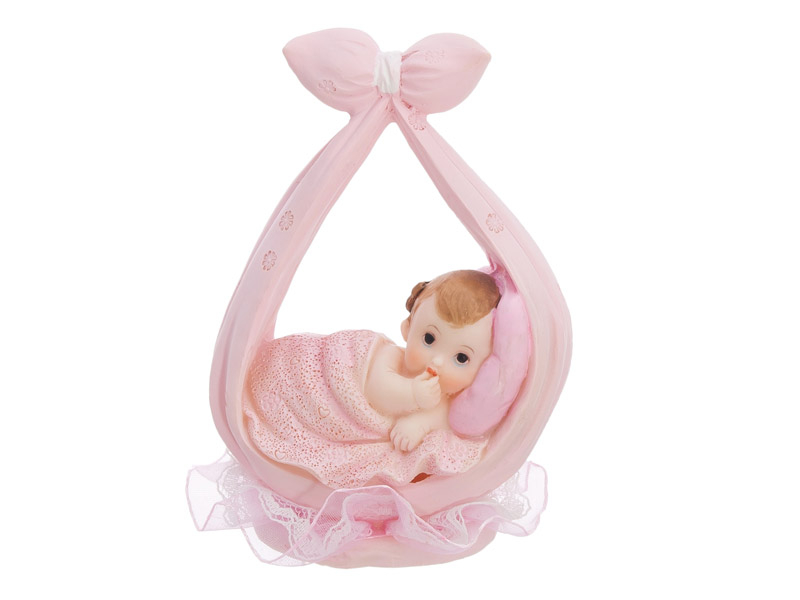Pige Topfigur Kagetopper - 1 stk (11 cm) | Dåb Kagefigur / kagetopper - Temashop