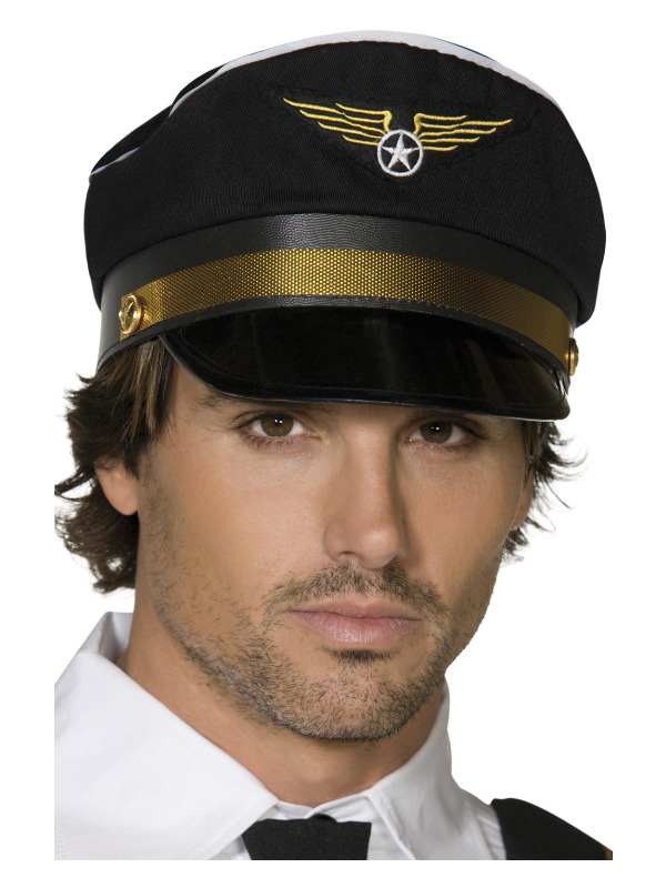 Pilot Kasket Sort | Pilot Hat / Hue / Hjelm - Hovedtilbehør - Temashop