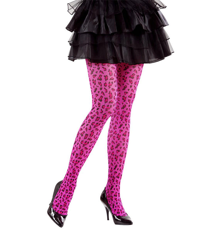 Pink Leopard Strømpebukser | Leopard Strømper / Strømpebukser / Knæstrømper - Beklædning - Temashop