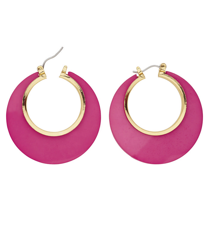 Disko Øreringe Pink/Guld | 80'erne Totally Øreringe - Smykker - Temashop