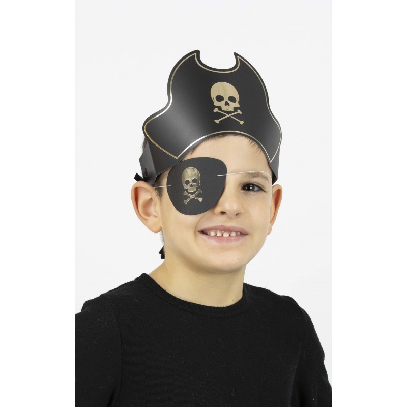 Pirat Festhatte - 8 stk | Pirat Partyhatte - Temashop