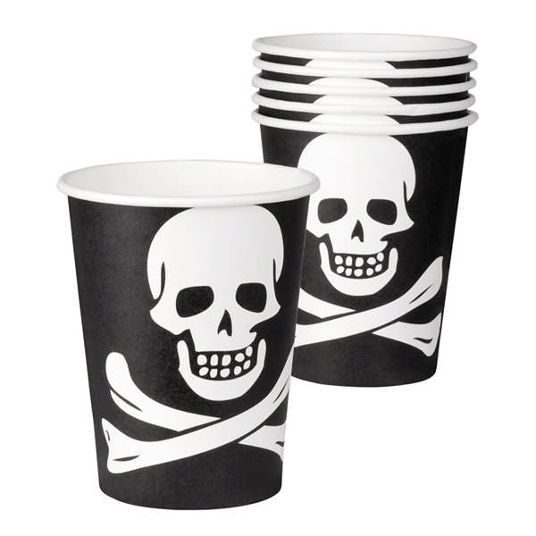 Pirat Kopper - 10 stk (250 ml) | Pirat Krus - Temashop