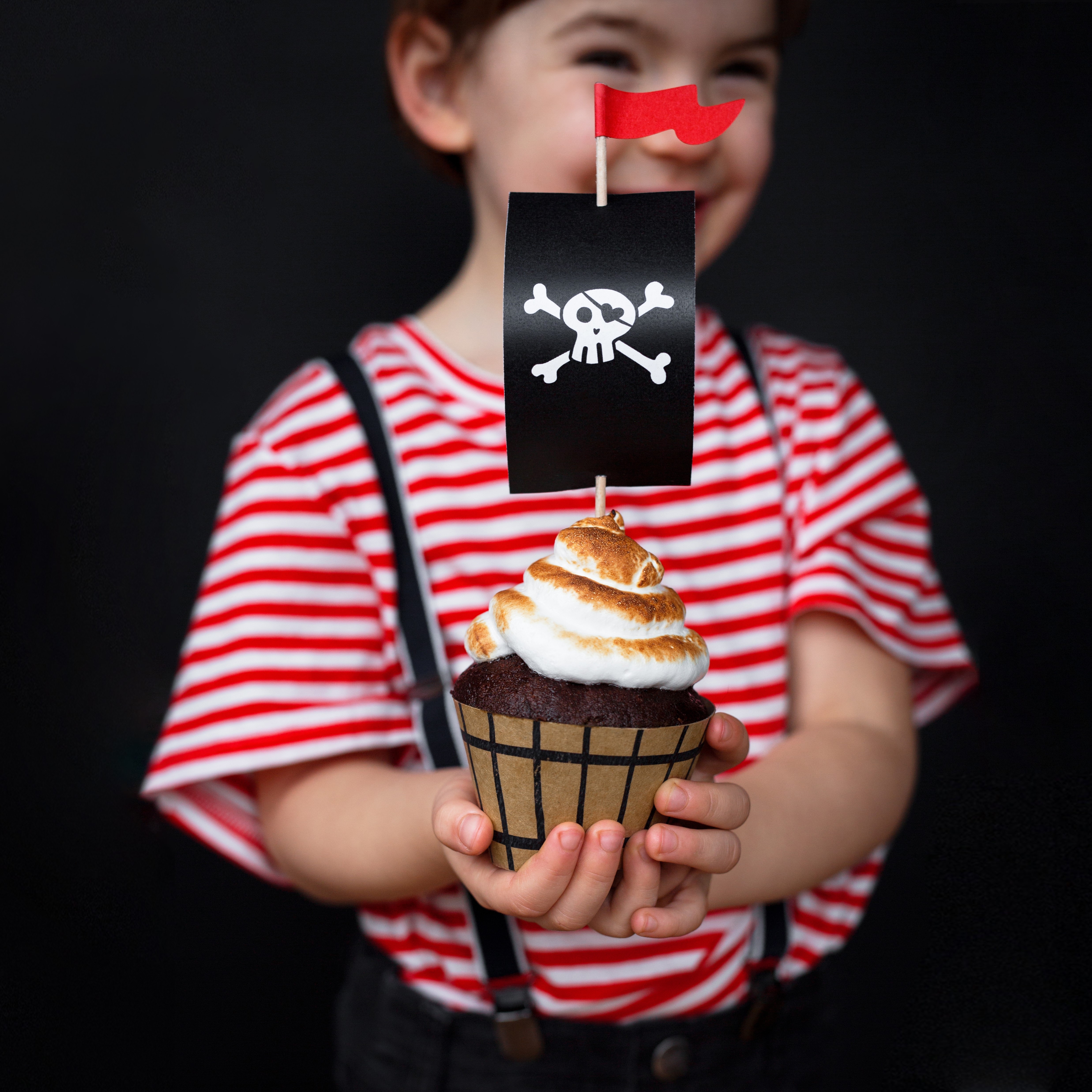 Pirat Muffinsæt - 6 stk (20 cm) | Pirat Kagepinde - Temashop