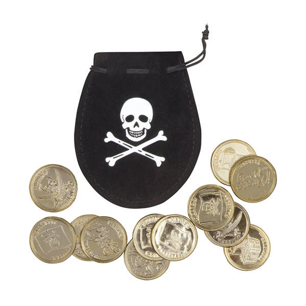 Pirat Pung Med Mønter (4 cm) | Pirat Taske / Pung - Kropstilbehør - Temashop