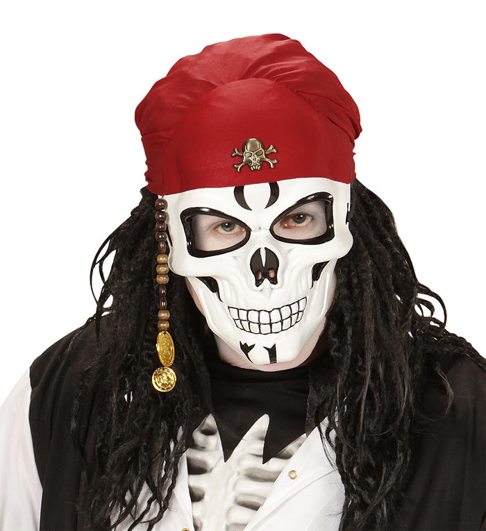 Pirat Skelet Maske Med Bandana | Pirat Tilbehørskit - Kropstilbehør - Temashop