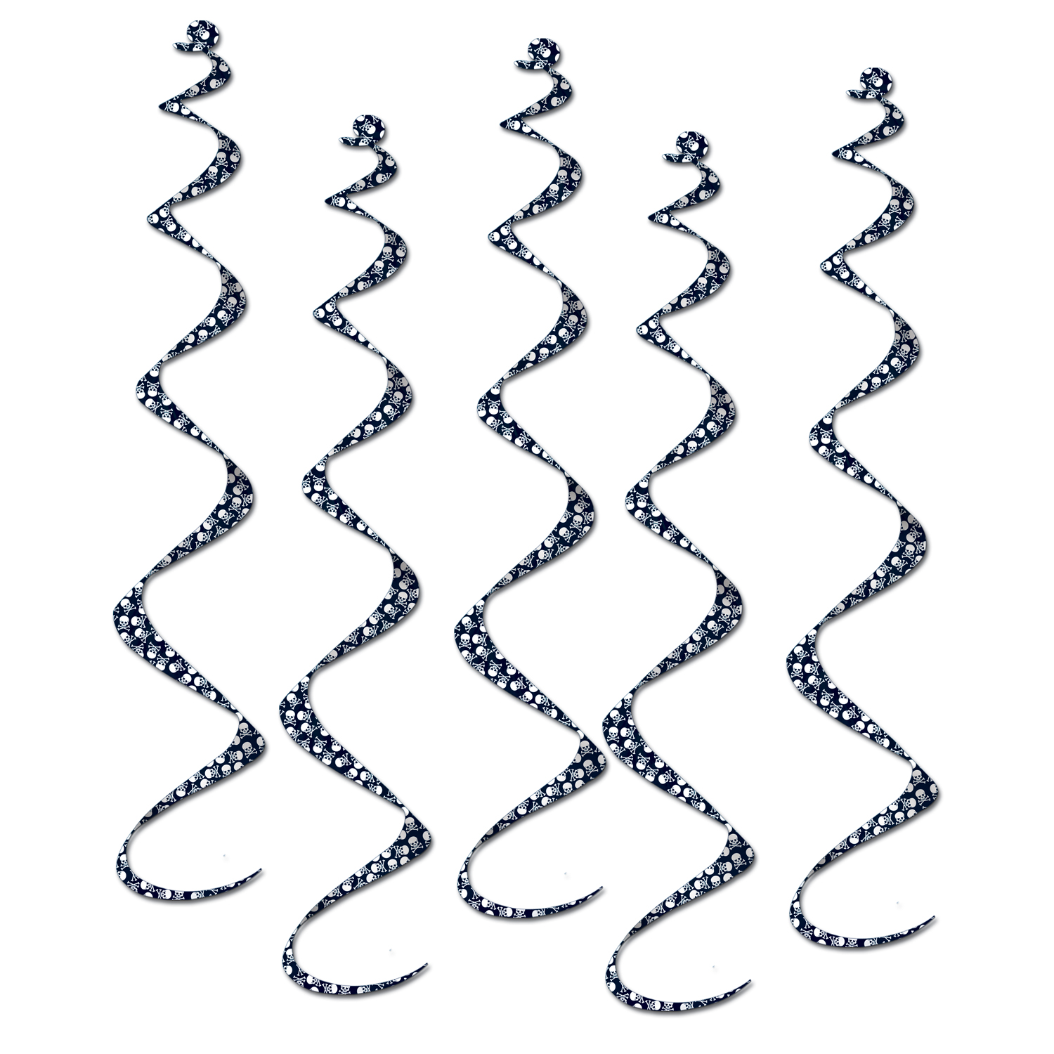 Pirat Swirls - 5 stk (61 cm) | Pirat Spiraler/string - Temashop