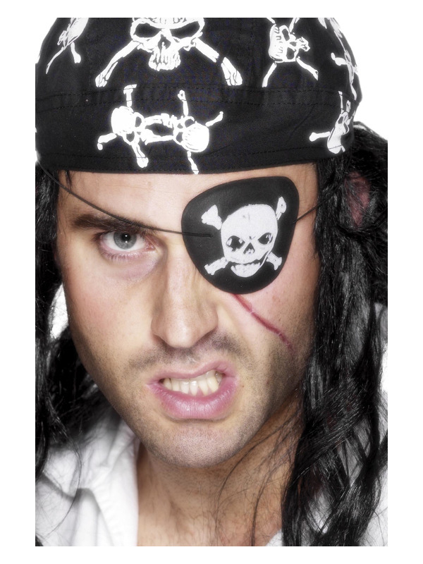 piratoejenklap m doedningehoved tilbehoer pirat kostumetilbehoer