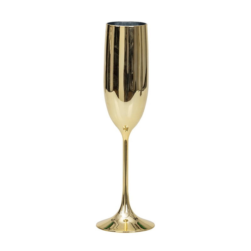 Plastik Champagneglas Guld