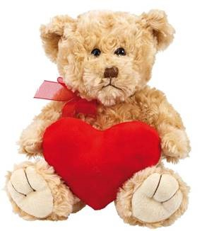 Plys Hjerte Bamse | Valentinsdag Bamse - Temashop