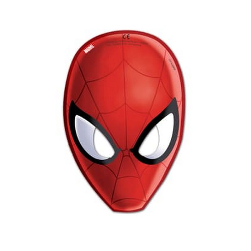 Spider-Man Partymasker - 6 stk | Spider-Man Partymasker - Temashop