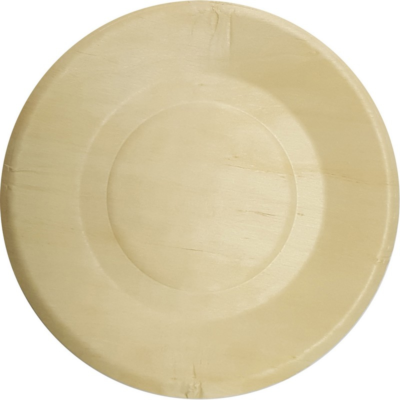 Trætallerkener - 4 stk (19 cm) - Temashop