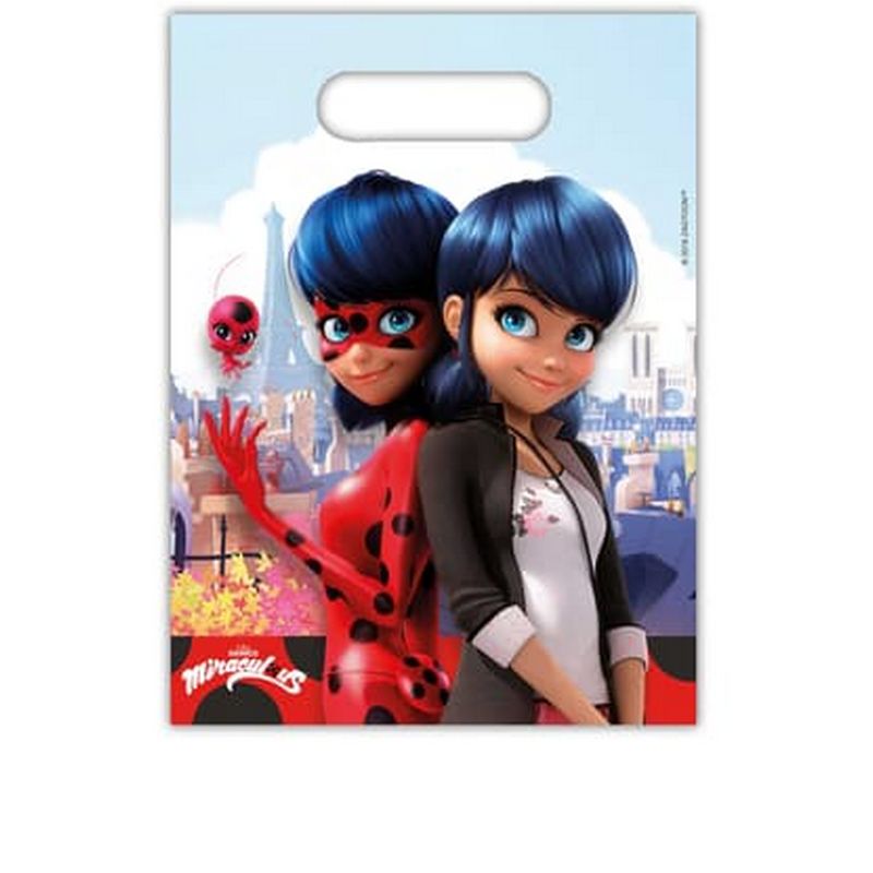 Miraculous Ladybug Partyposer - 6 stk | Miraculous Poser / Goodiebags - Temashop