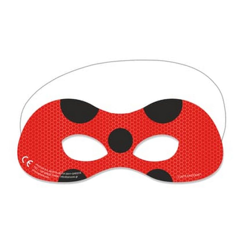 Miraculous Ladybug Partymasker - 6 stk | Miraculous Partymasker - Temashop
