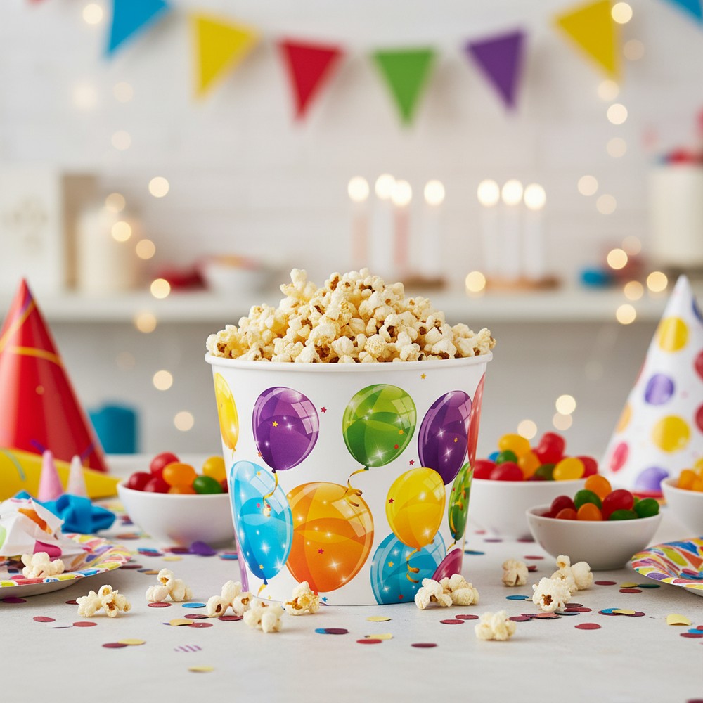 Ballon Popcorn Bæger | Karneval Bægre - Temashop
