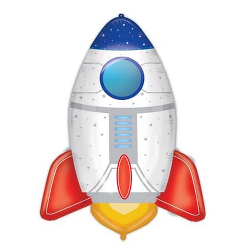 Rumraket Folieballon - 1 stk | Rummet Folieballoner - Temashop