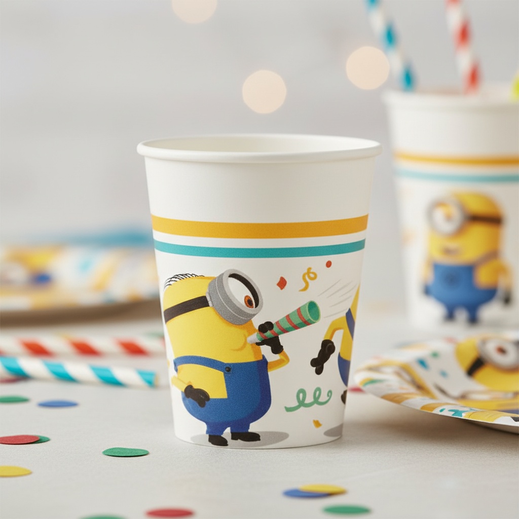 Minions Papkrus - 8 stk (200 ml) | Minions Krus - Temashop